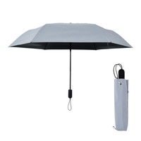 #アンベル 晴雨兼用折りたたみ傘 TOUGHNESS 秒速プリーツ 親骨サイズ55cm MoonGray A1103