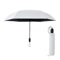 #アンベル 晴雨兼用折りたたみ傘 TOUGHNESS 秒速プリーツ 親骨サイズ55cm Snow A1103