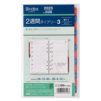 #日本能率協会（国内販売のみ） 2025年版 ダイアリー ２週間ダイアリー横ケイタイプインデックス付 036