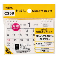 #日本能率協会（国内販売のみ） 2025年版 カレンダー ＮＯＬＴＹカレンダー卓上月曜始まり（Ａ７横） C258