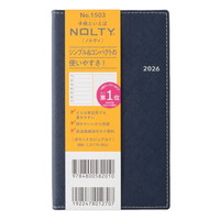 #日本能率協会 NOLTY 手帳 2026年 ウィークリー ポケットカジュアル 1 ネイビー 1503 (2025年 12月始まり)