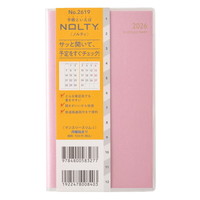 #日本能率協会 NOLTY 手帳 2026年 マンスリー スリム ピンク 2619 (2025年 11月始まり)