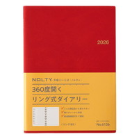 #日本能率協会 NOLTY 手帳 2026年 B5 ウィークリー リング レッド 6136 (2025年 12月始まり)