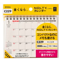 #日本能率協会 NOLTY 2026年 カレンダー 卓上 A6 C229