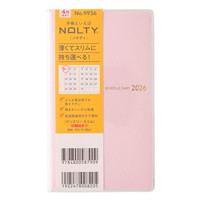 #日本能率協会(国内販売のみ） NOLTY 手帳 2026年 4月始まり マンスリー スリム 日曜始まり ピンク 9936