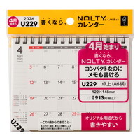 #日本能率協会(国内販売のみ） NOLTY カレンダー 2026年 4月始まり 卓上 A6 U229