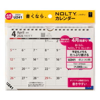 #日本能率協会(国内販売のみ） NOLTY カレンダー 2026年 4月始まり 卓上 A5 U241