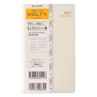 #日本能率（国内販売のみ） NOLTY 手帳 27年度版 マンスリー スリム ホワイト 2620 (2026年 11月始まり)
