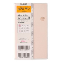 #日本能率（国内販売のみ） NOLTY 手帳 27年度版 マンスリー スリム ペールピンク 2625 (2026年 11月始まり)
