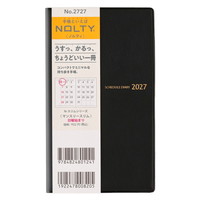 #日本能率（国内販売のみ） NOLTY 手帳 27年度版 マンスリー スリム ブラック 2727 (2026年 11月始まり)