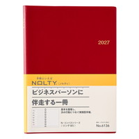 #日本能率（国内販売のみ） NOLTY 手帳 27年度版 B5 ウィークリー リング レッド 6136 (2026年 12月始まり)