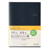 #日本能率（国内販売のみ） NOLTY 手帳 27年度版 A5 ウィークリー トリム 3 ネイビー 6607 (2026年 12月始まり)