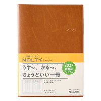 #日本能率（国内販売のみ） NOLTY 手帳 27年度版 A5 ウィークリー トリム 3 キャメル 6608 (2026年 12月始まり)