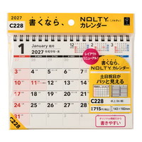 #日本能率（国内販売のみ） NOLTYカレンダー　27年度版卓上 B6横 C228