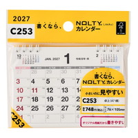 #日本能率（国内販売のみ） NOLTYカレンダー　27年度版卓上 A7横 C253