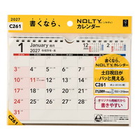 #日本能率（国内販売のみ） NOLTYカレンダー　27年度版卓上UD A5横 C261