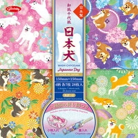 #ショウワノート 知育用品 和紙千代紙 15cm角 日本犬 232086