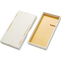 #呉竹(国内販売のみ） 書道用品 硯箱根来  白×金 KB415-90