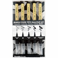 #呉竹(国内販売のみ） 筆ぺん BIMOJI FUDE PEN Assorted set  5本セット XT/5V2