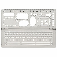 #クツワ 筆記関連小物 見やすいノートが作れるテンプレート  スモーク KB043BK