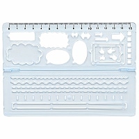 #クツワ 筆記関連小物 見やすいノートが作れるテンプレート  ブルー KB043BL