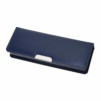 #クツワ 収納用品 クラリーノ製コンパクト筆入  ネイビー CB303NB