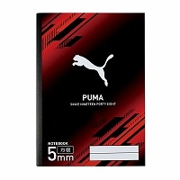 #クツワ(国内販売のみ） ノート PUMA･自由学習帳 5mm方眼 ブラック PM608BK