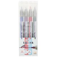 #サンスター文具 サインペン ２色線ペン twiink（ツインク）            ４本セット　Ａ S4540735