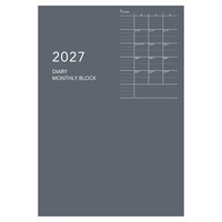 #ダイゴー ダイアリー 2027年度 アポイントノートタイプ A5 マンスリー A5 グレー E8150