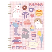 #ナカバヤシ ノート ロジカルＷリングノート B6･方眼 パターンラビット NW-B614-3