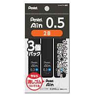 #ぺんてる シャープペンシル芯 Pentel Ain3P 05 2B くっつく消しゴムおまけ付 0.5mm 2B XC2852B