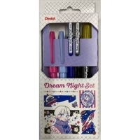 #ぺんてる ペン 限定　MATTEOHOP×筆ペン  Dream Night Set K110VKYST5