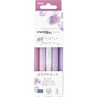 最終_ #ぺんてる 水性ゲルボールペン 限定エナージェルコハレ 0.5 はなやかセット BLN75KH-3STC