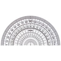 #レイメイ 分度器 見やすい白黒分度器 (9cm) ホワイト 9cm  APJ151W