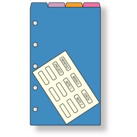 #レイメイ藤井 リフィル カラーインデックス･（縦型4区分） ミニ5  DMR1376