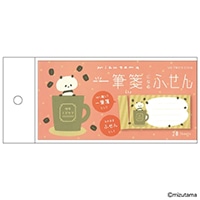 #ヒサゴ(国内販売のみ） 付箋 mizutama･一筆箋になるふせん  コーヒーパンダ UTN349