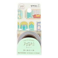 #デザインフィルミドリ(国内販売のみ） シール ロールシール･ゆるログ 12design･140枚入 窓の景色柄 82731006
