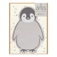 【ミドリ】 レターセット ダイカット  ペンギン 86926