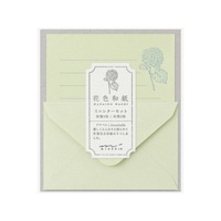 #デザインフィルミドリ(国内販売のみ） レター ミニレターセット･花色和紙  緑 86940006