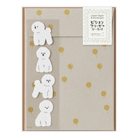 #デザインフィルミドリ(国内販売のみ） レター レターセット  シール付 ビションフリーゼ 86949006