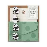 #デザインフィルミドリ(国内販売のみ） レター ミニレターセット  シール付 パンダ 86952006