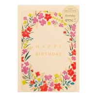 【ミドリ】 カード カード　透明  誕生日　花柄 88676