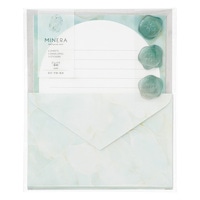 #マルアイ レター ミネラ･レターセット  グリーン ﾚMN102