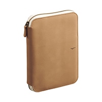 #リヒトラブ ファイリング用品 myfa･ラウンドジップバインダー ミニ6穴 キャラメルブラウン N3391-9