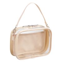 #リヒトラブ 身辺雑貨 myfa･デコレーションボックスポーチ ミニ・ワイド シフォンベージュ A3309-16