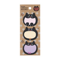 #学研ステイフル 付箋 大口付箋 ★ 黒猫トリオ M03451