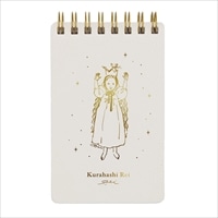 #学研ステイフル(国内販売のみ） メモ帳 くらはしれい･合皮メモ 箔押加工,Wリング,3mm方眼 ホワイト M07804