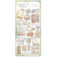 #マインドウエイブ シール ニャンコ日和ステッカー  図書館 82922