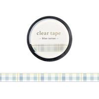 #マインドウエイブ  クリアテープ　7mm幅　箔押し ブルータータン   95294