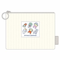 #マインドウエイブ 身辺雑貨 ゴロゴロニャンスケポーチ  ダラリホワイト 95598